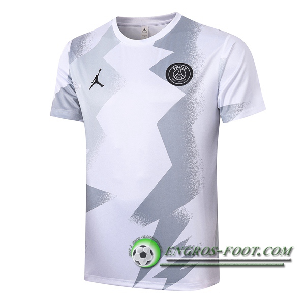 Training T-Shirts Paris PSG Jordan Blanc 2020/2021