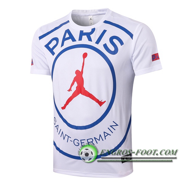 Training T-Shirts Paris PSG Jordan Blanc 2020/2021