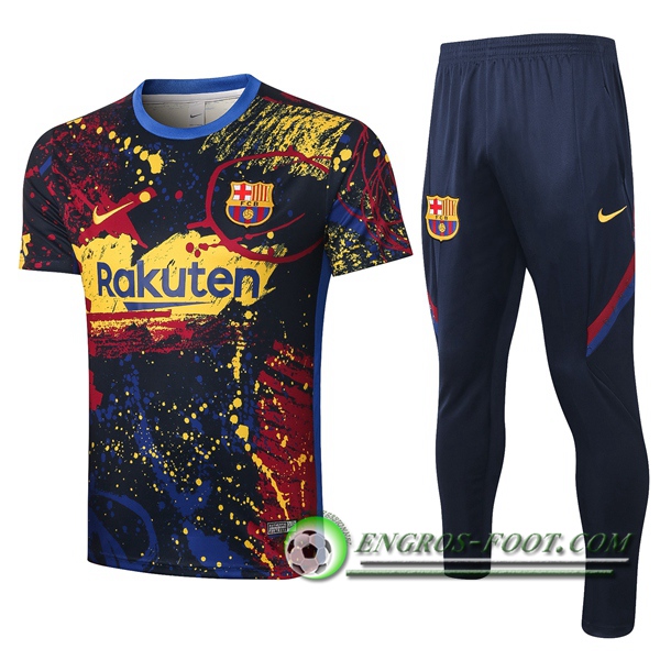 Ensemble Training T-Shirts FC Barcelone Jet D'encre 2020/2021