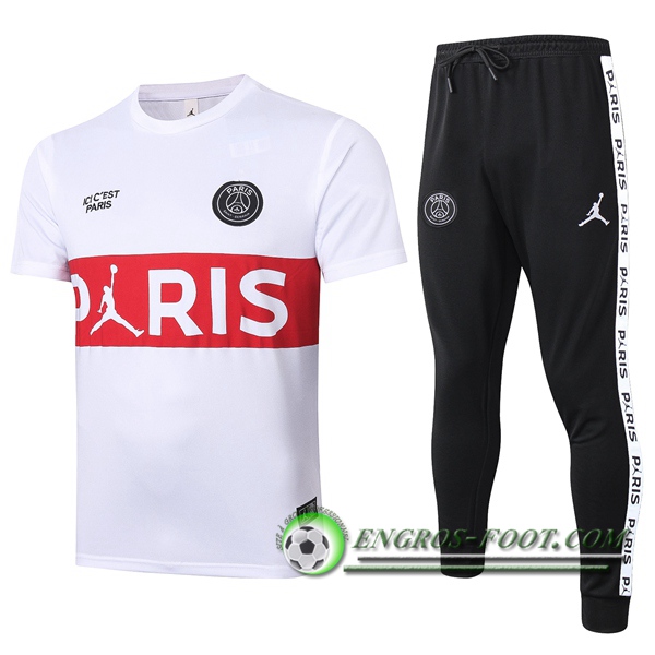 Ensemble Training T-Shirts Paris PSG Blanc 2020/2021