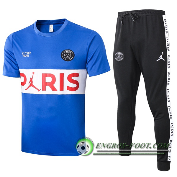 Ensemble Training T-Shirts Paris PSG Bleu Blanc 2020/2021