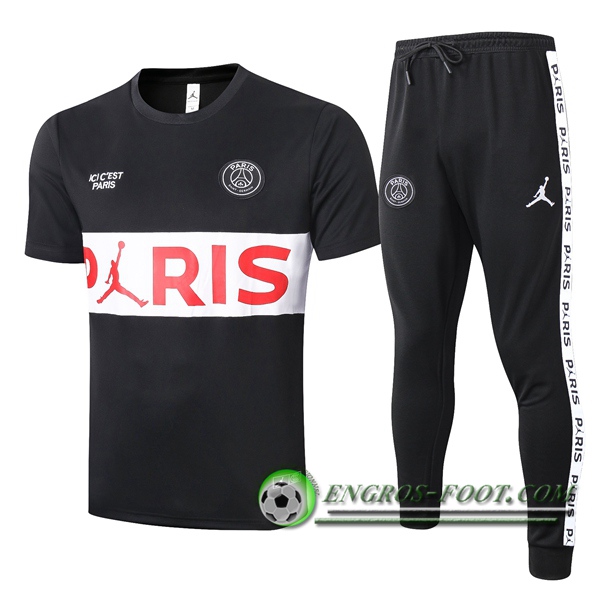 Ensemble Training T-Shirts Paris PSG Noir Blanc 2020/2021