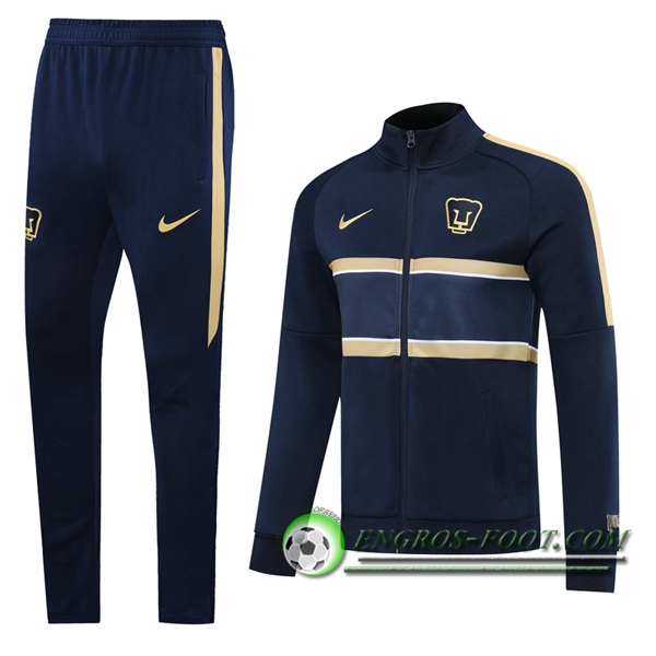 Ensemble Survetement de Foot - Veste Pumas UNAM Bleu Royal 2020/2021