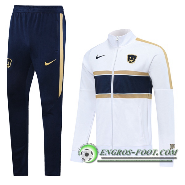 Ensemble Survetement de Foot - Veste Pumas UNAM Blanc 2020/2021