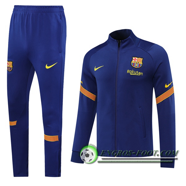 Ensemble Survetement de Foot - Veste FC Barcelone Bleu 2020/2021