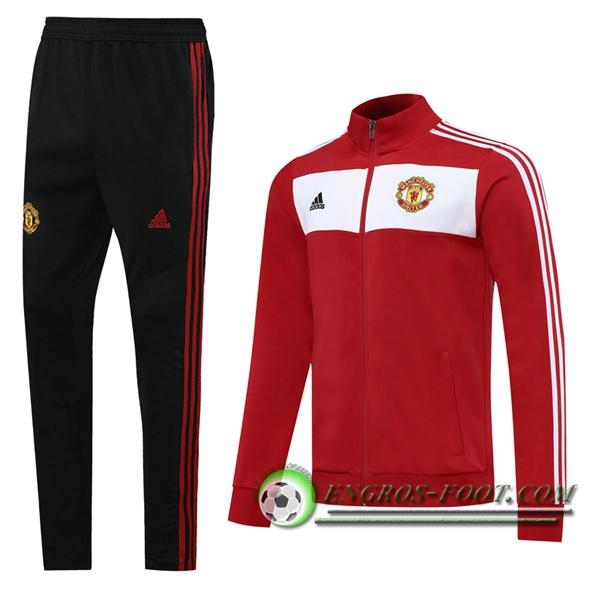 Ensemble Survetement de Foot - Veste Manchester United Rouge 2020/2021