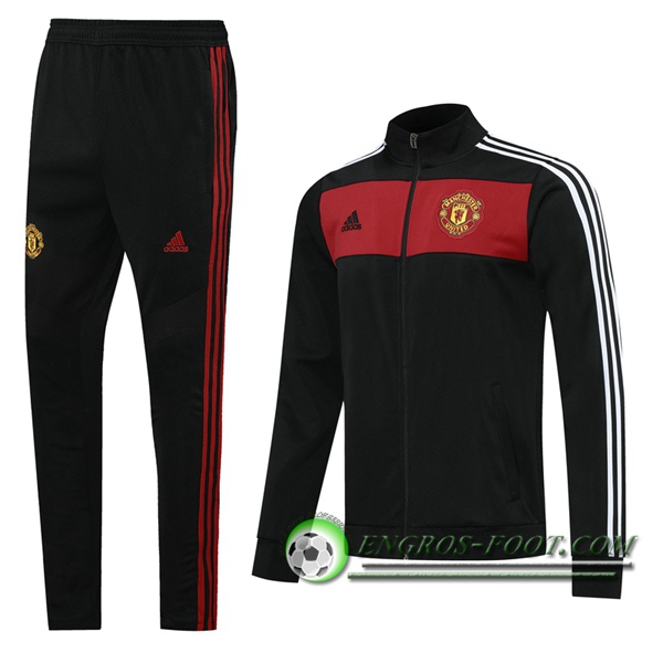 Ensemble Survetement de Foot - Veste Manchester United Noir 2020/2021