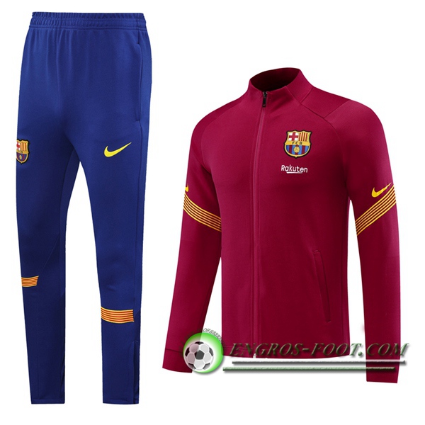 Ensemble Survetement de Foot - Veste FC Barcelone Rouge 2020/2021