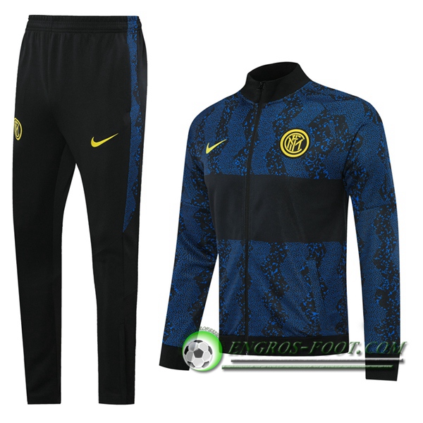 Ensemble Survetement de Foot - Veste Inter Milan Bleu Noir 2020/2021