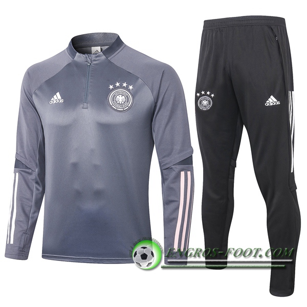 Ensemble Survetement de Foot Allemagne Gris Clair 2020/2021