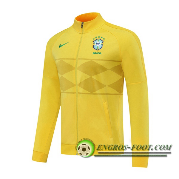 Nouveaux Veste Foot Bresil Jaune 2020/2021