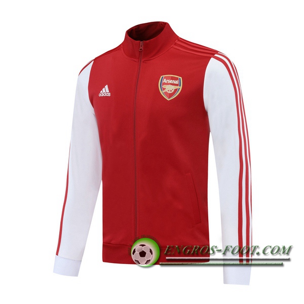 Nouveaux Veste Foot Arsenal Rouge Blanc 2020/2021