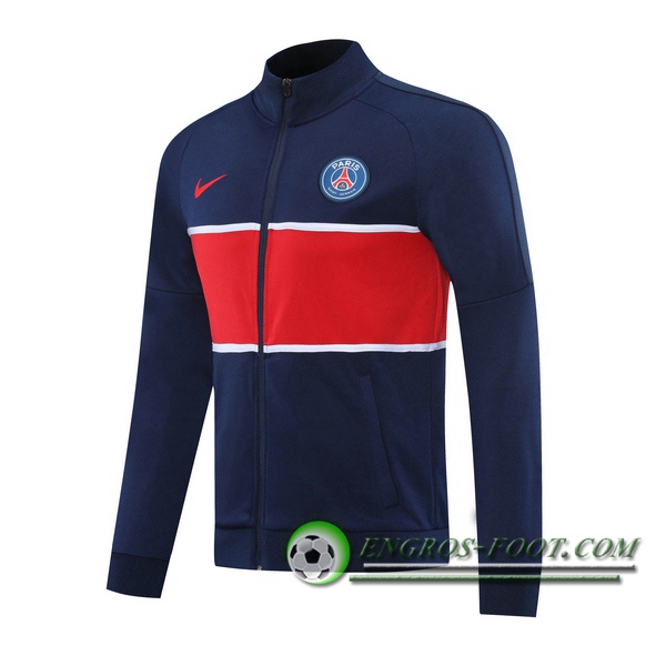 Nouveaux Veste Foot Pairis PSG Bleu Rouge 2020/2021