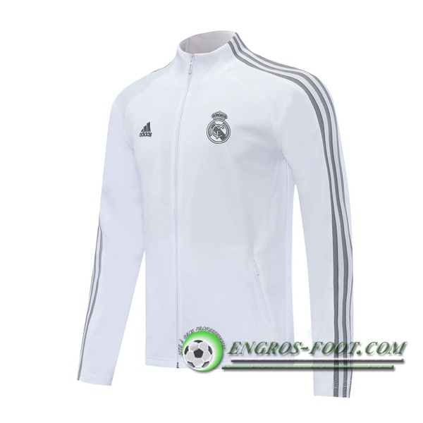 Nouveaux Veste Foot Real Madrid Blanc 2020/2021