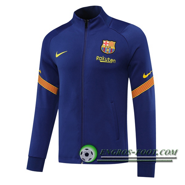 Nouveaux Veste Foot FC Barcelone Bleu 2020/2021