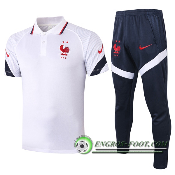 Ensemble Polo France + Pantalon Blanc 2020/2021