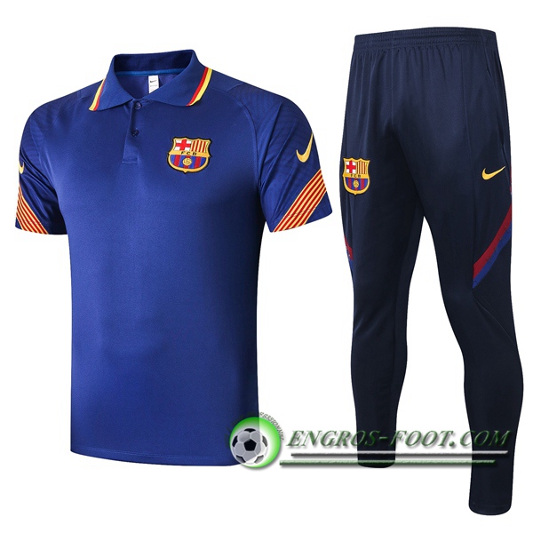 Ensemble Polo FC Barcelone + Pantalon Bleu 2020/2021