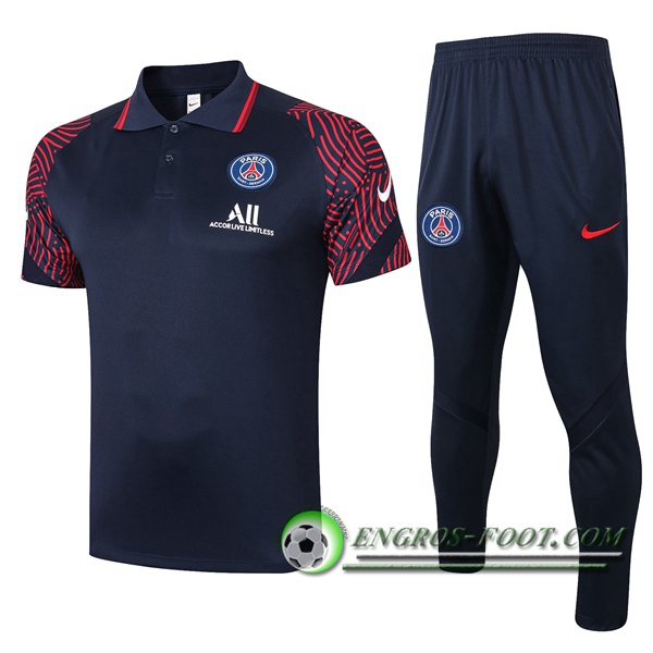 Ensemble Polo Paris PSG + Pantalon Bleu Royal 2020/2021