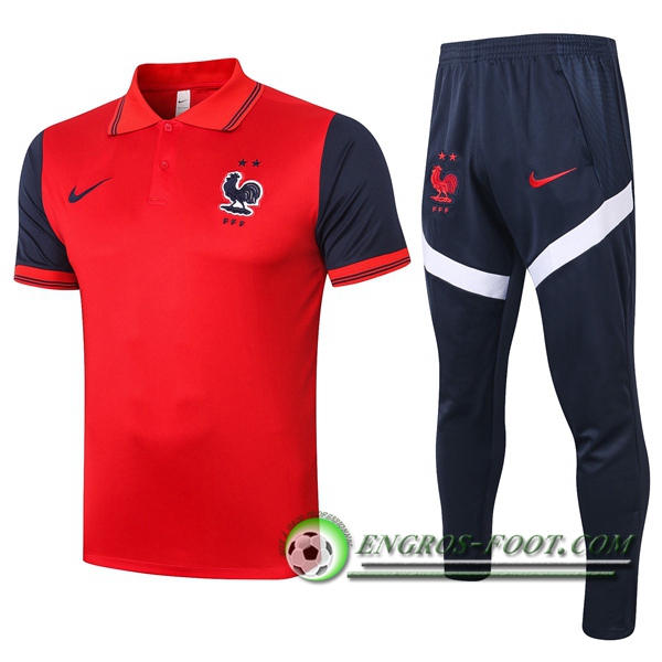 Ensemble Polo France + Pantalon Rouge 2020/2021