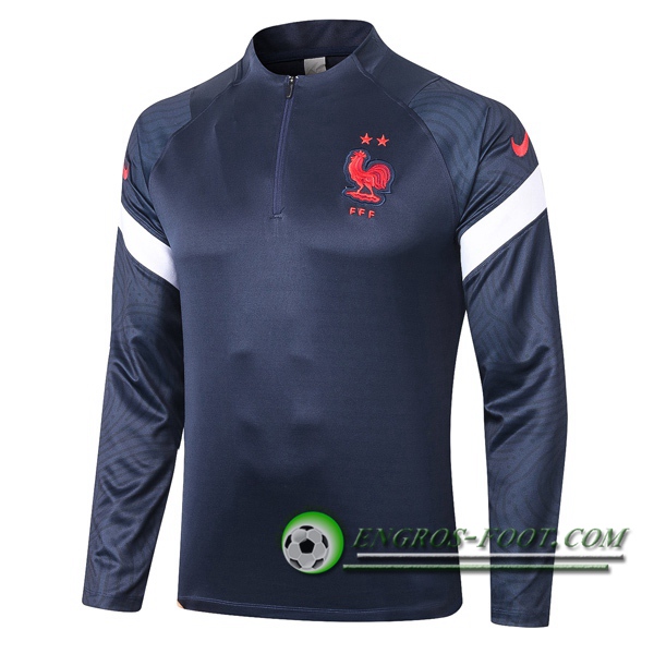 Engros-foot: Sweatshirt Training France Bleu Royal 2020/2021 Thailande