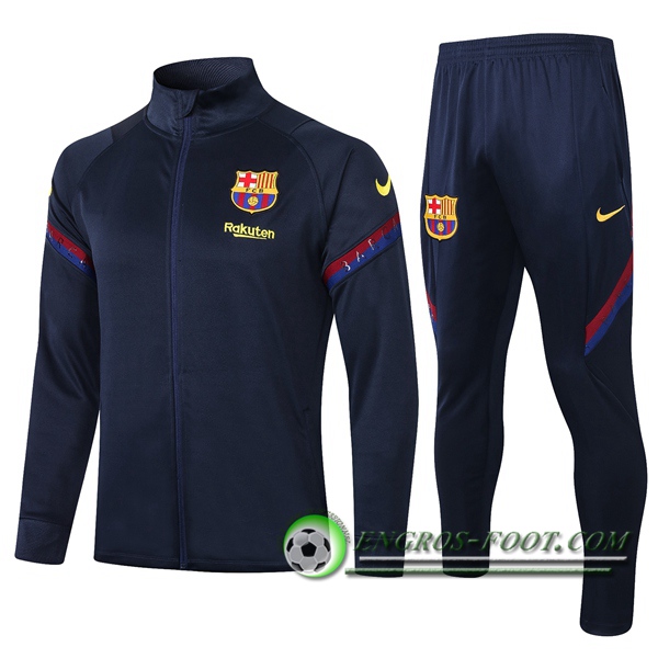 Ensemble Survetement de Foot - Veste FC Barcelone Bleu Royal 2020/2021