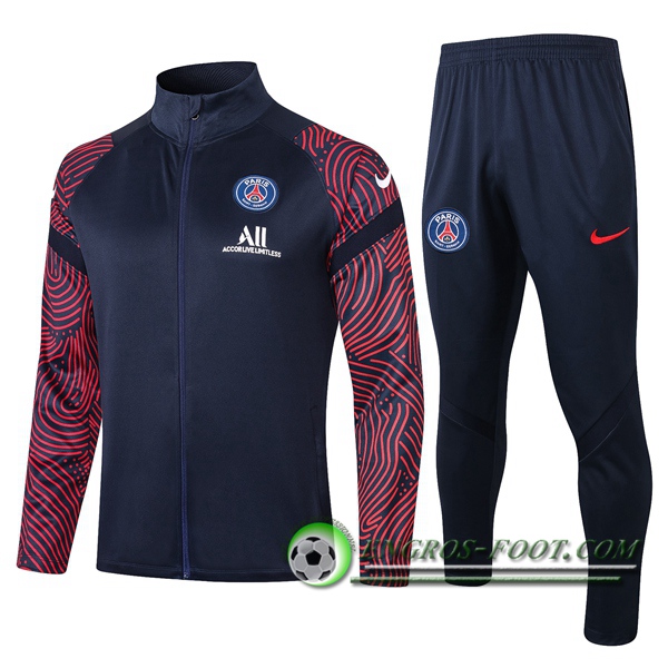 Ensemble Survetement de Foot - Veste Pairis PSG Bleu 2020/2021