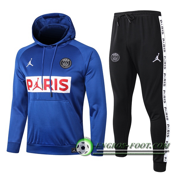 Veste A Capuche Survetement Foot Pairis PSG Jordan Bleu 2020/2021