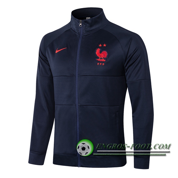 Nouveaux Veste Foot France Bleu Royal 2020/2021