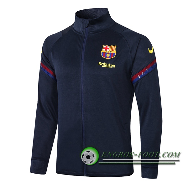 Nouveaux Veste Foot FC Barcelone Bleu Royal 2020/2021