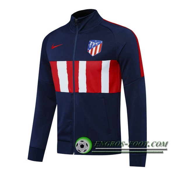 Nouveaux Veste Foot Atletico Madrid Bleu Royal Blanc 2020/2021