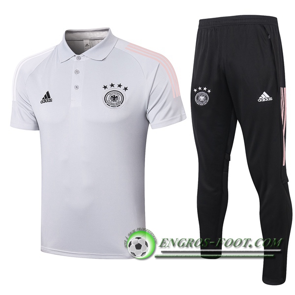 Ensemble Polo Allemagne + Pantalon Gris Clair 2020/2021