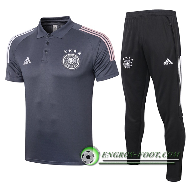 Ensemble Polo Allemagne + Pantalon Gris Fonce 2020/2021