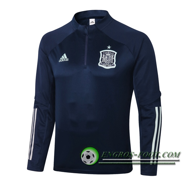 Engros-foot: Sweatshirt Training Espagne Bleu Royal 2020/2021 Thailande