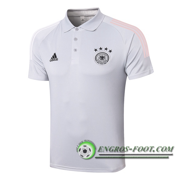 Polo Foot Allemagne Gris Clair 2020/2021