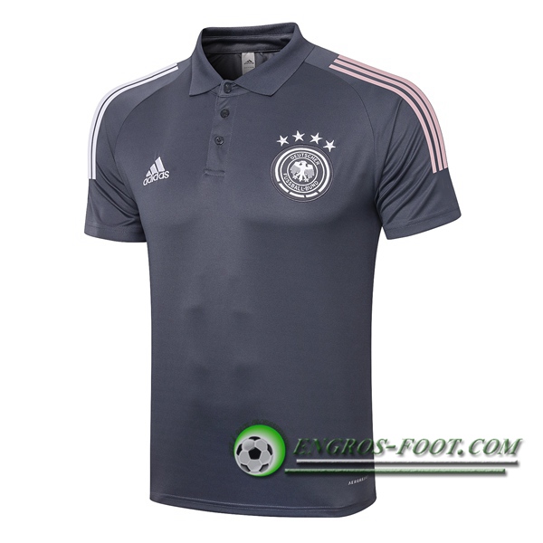 Polo Foot Allemagne Gris Fonce 2020/2021