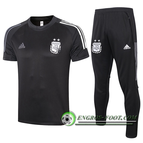 Ensemble Training T-Shirts Argentine + Pantalon Noir 2020/2021