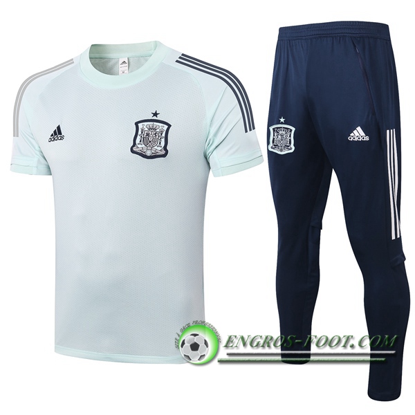 Ensemble Training T-Shirts Espagne + Pantalon Vert 2020/2021