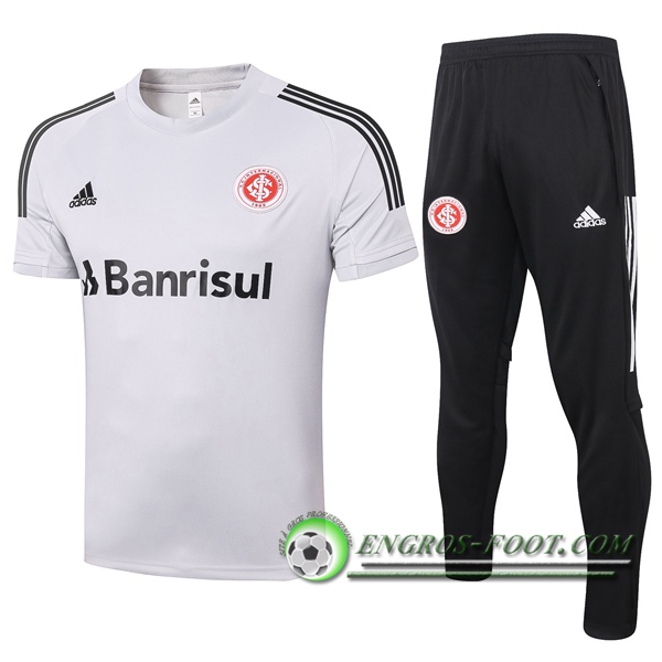 Ensemble Training T-Shirts SC Internacional + Pantalon Gris Clair 2020/2021