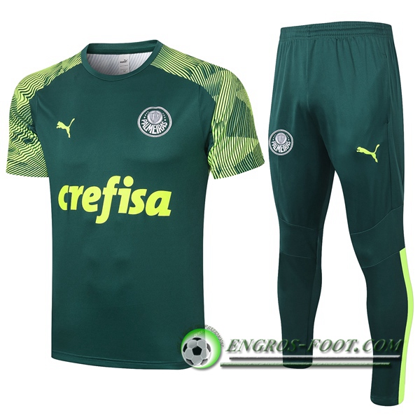 Ensemble Training T-Shirts Palmeiras + Pantalon Vert 2020/2021