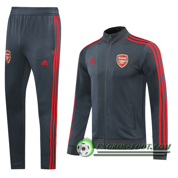 Ensemble Survetement de Foot - Veste Arsenal Gris 2020/2021