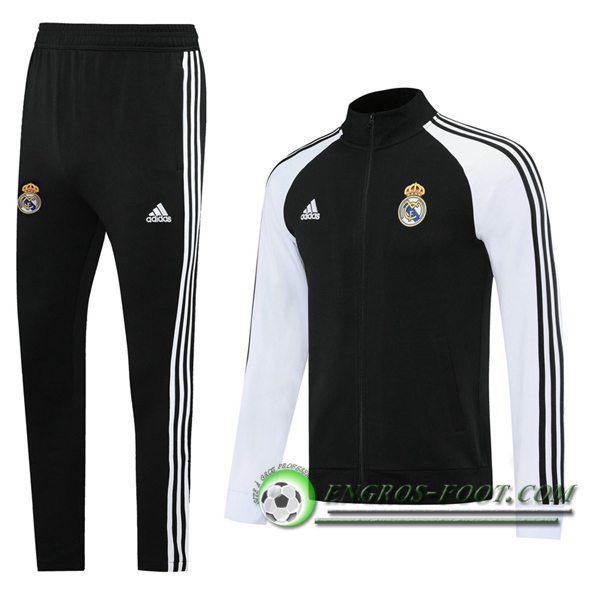 Ensemble Survetement de Foot - Veste Real Madrid Noir 2020/2021