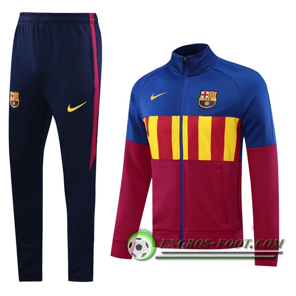 Ensemble Survetement de Foot - Veste FC Barcelone Rouge Bleu 2020/2021