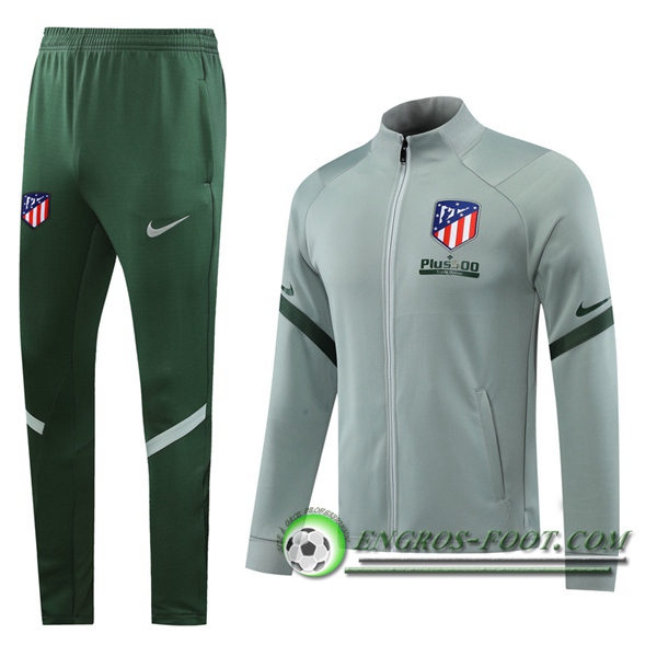 Ensemble Survetement de Foot - Veste Atletico Madrid Gris 2020/2021