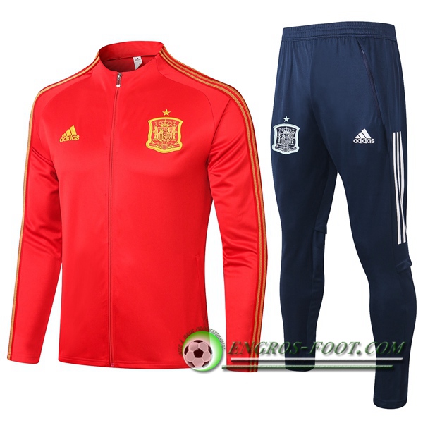 Ensemble Survetement de Foot - Veste Espagne Rouge 2020/2021