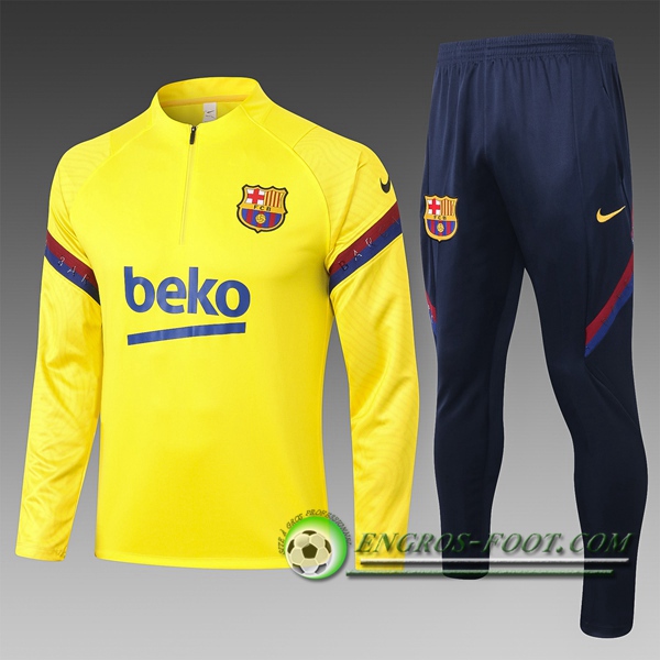 Engros-foot: Ensemble Survetement de Foot FC Barcelone Enfant Jaune 2020/2021 Thailande