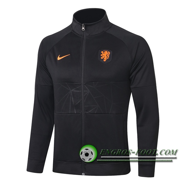 Nouveaux Veste Foot Pays-Bas Noir 2020/2021