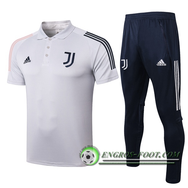 Ensemble Polo Juventus + Pantalon Gris Clair 2020/2021