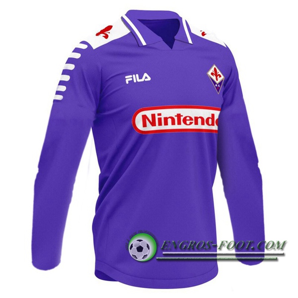 Engros-foot: Maillot de Foot ACF Fiorentina Retro Domicile Manche Longue 1998/1999 Thailande