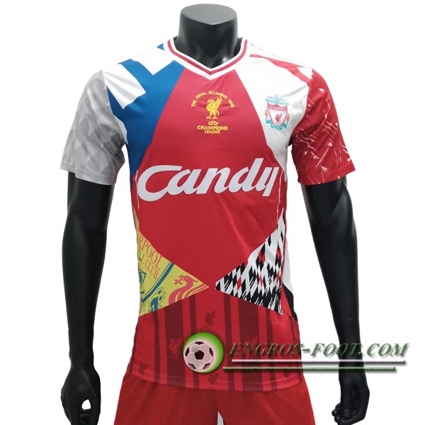 Engros-foot: Maillot de Foot FC Liverpool Retro The Final Istanbul 2005 Commemorate Thailande