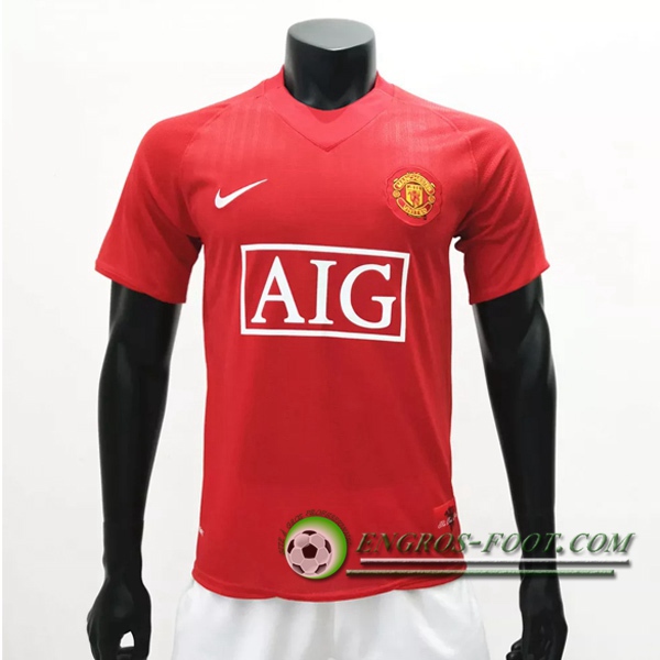 Engros-foot: Maillot de Foot Manchester United Retro Domicile 2007/2009 Thailande